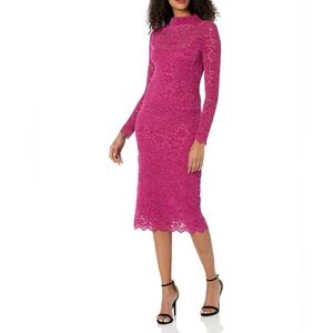 NWT Steve Madden Vivienne Flocked Lace Midi Dress | Small